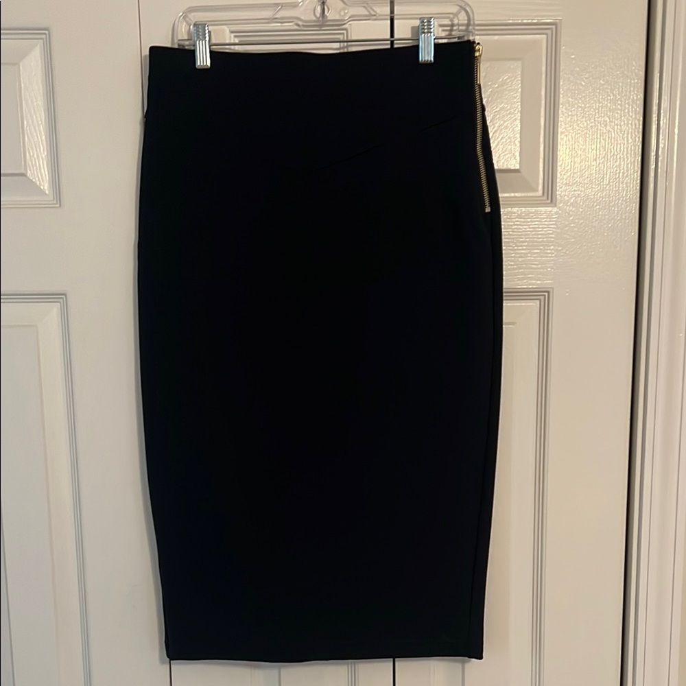 INC International Concepts Black Midi Pencil Skirt